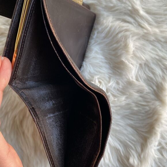 Vintage Yves Saint Laurent Leather Kisslock Wallet - Picture 8 of 12